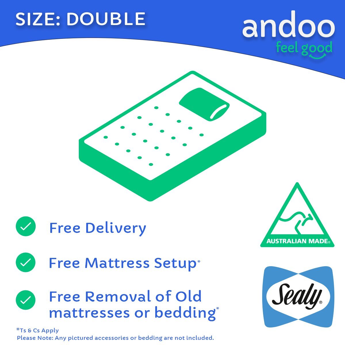 Sealy Posturepedic Summer Flex Firm Double Mattress - 735597 hero image