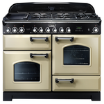 Falcon 110cm Classic Deluxe Freestanding Dual Fuel Oven/Stove Cream and Chrome CDL110DFCR-CH hero image
