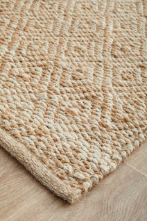 Rug Culture Nosa Medium White & Natural Rug 300X80CM - NSA-444-NAT-300X80 hero image