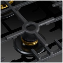 Omega 60cm Natural Gas Cooktop with Wok Burner Ceramic Glass Black OCGG604WB hero image