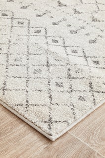 Rug Culture Chrome Large Silver & Off White Rug 400X80CM - CRO-ELS-SIL-400X80 hero image