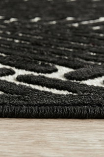 Rug Culture York Medium Black & Natural Rug 300X80CM - YRK-CIND-GLD-300X80 hero image