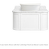 Turner Hastings Evara 90x53 Wall Hung Vanity with Real Marble Top To Suit Above Counter Basin White  1TH EV953-WH-1TH image NaN