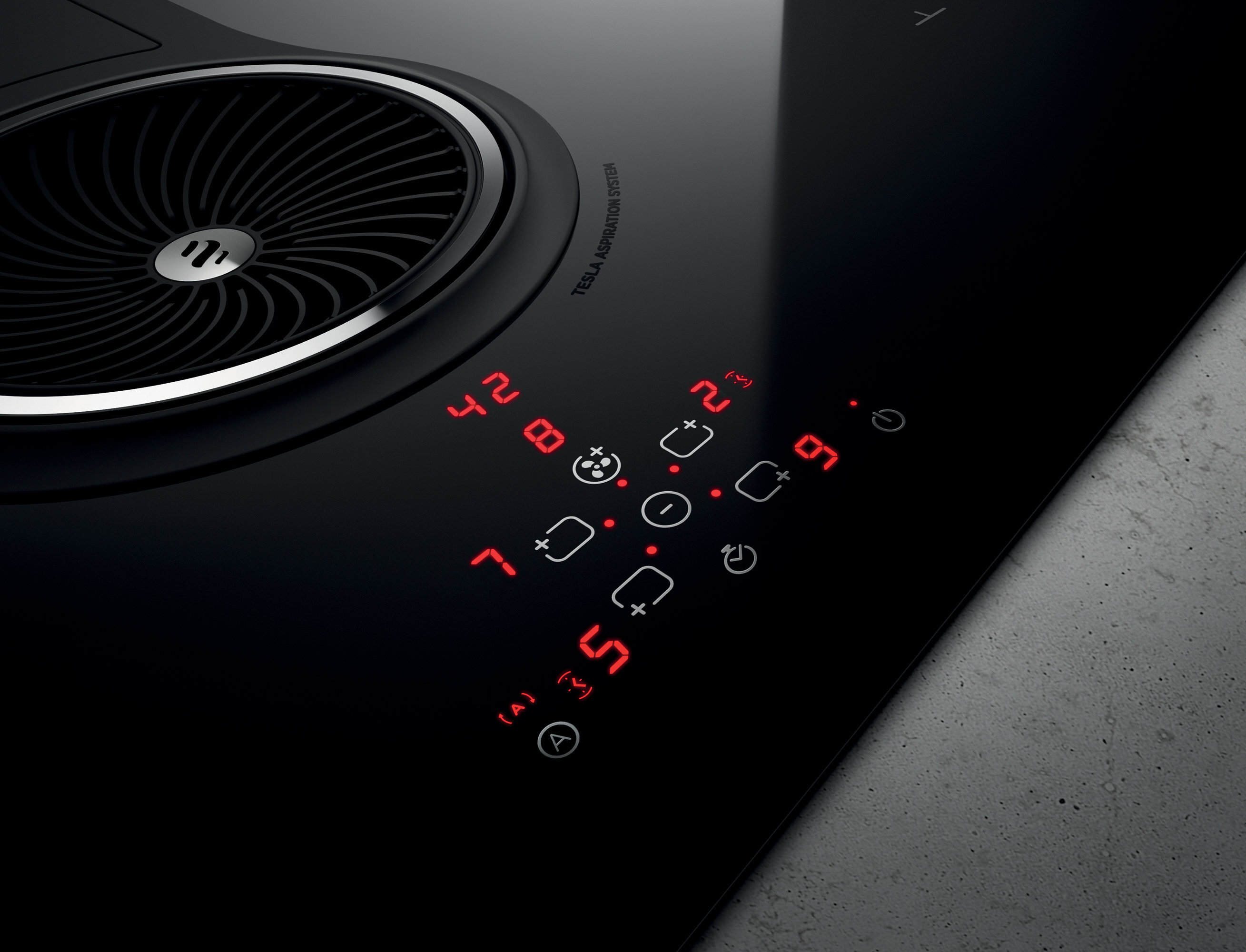 Elica NIKOLATESLABL/F/83 83cm Filtered Induction Cooktop with Integrated Ventilation System hero image
