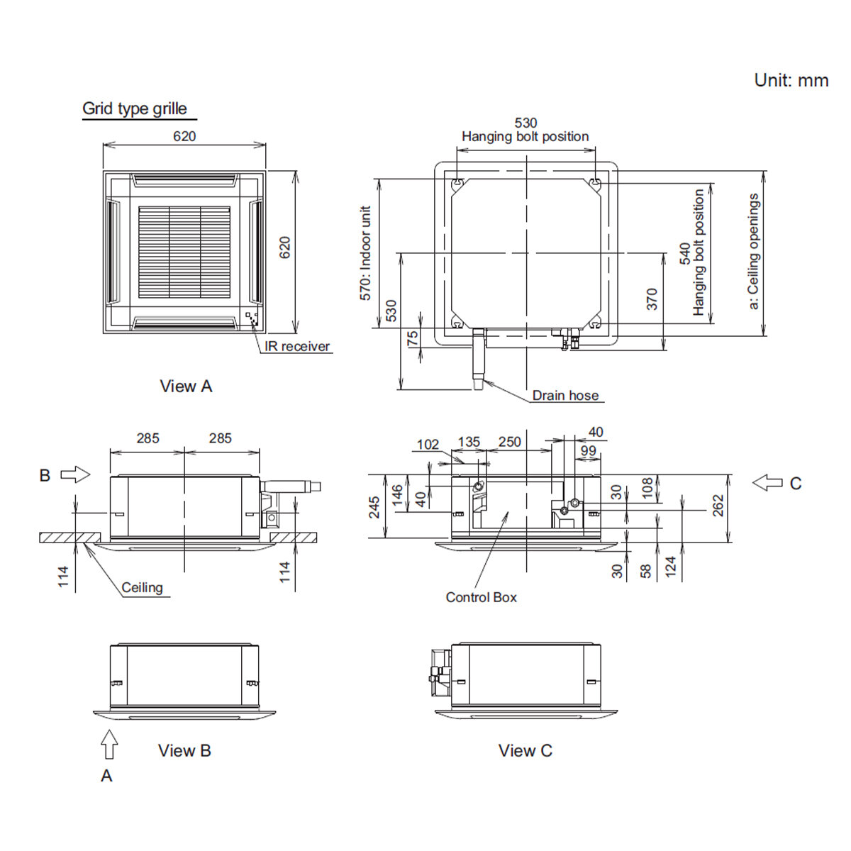 Fujitsu Reverse Cycle Cassette Air Conditioner 3.5kW Cooling 4.0kw Heating SET-AUTH12KVLA hero image
