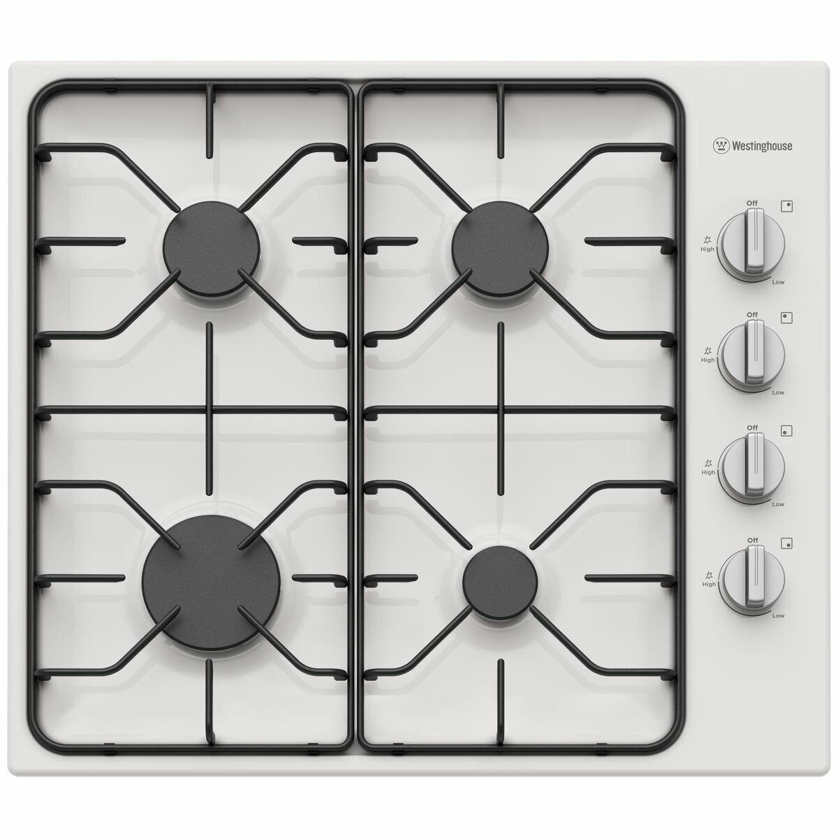 White enamel gas clearance hobs