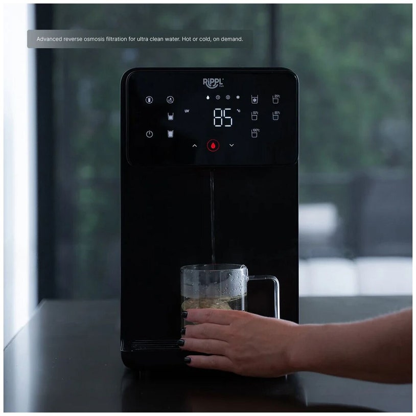 Omosis Rp Rippl Pure Reverse Osmosis Water Filtration System Hot/Cold-Black RP ...