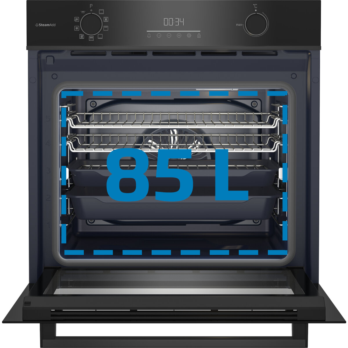 Beko 60cm Multi Function Pyrolytic Oven with Meat Probe & Airfry BBO6852PDX hero image