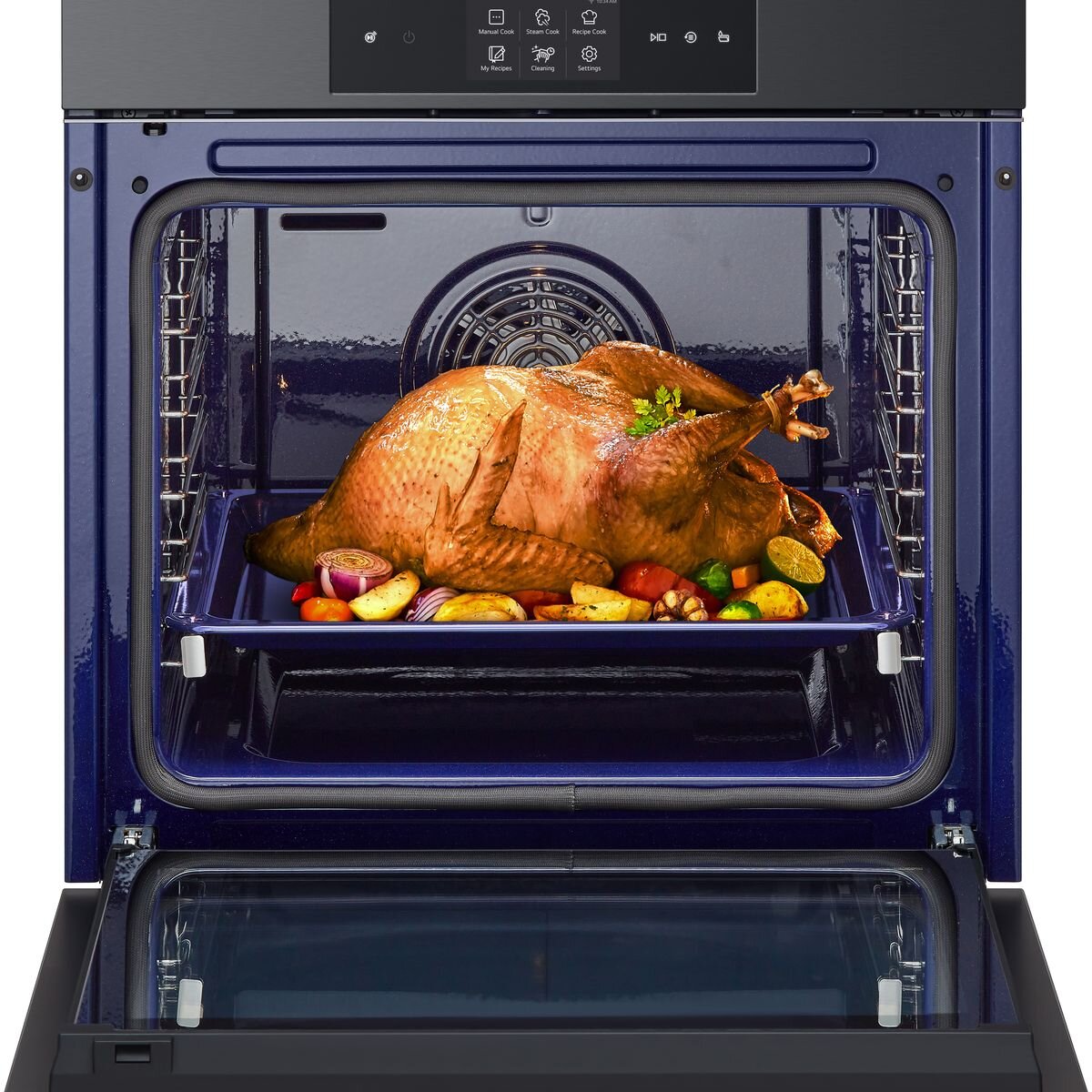 LG Series 9- 60cm Full Steam Pyrolytic Oven with InstaView-Matte Black BO609T2MB4 hero image