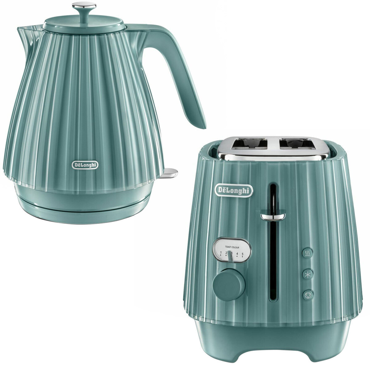 DeLonghi Ballerina Breakfast Pack Two Slice Laguna Green KBD2001GRCTD2003GR