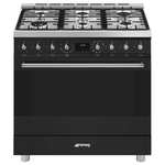 Smeg 90cm Classic Pyrolytic Freestanding Oven/Stove Matte Black CSP9GMMBA2 hero image