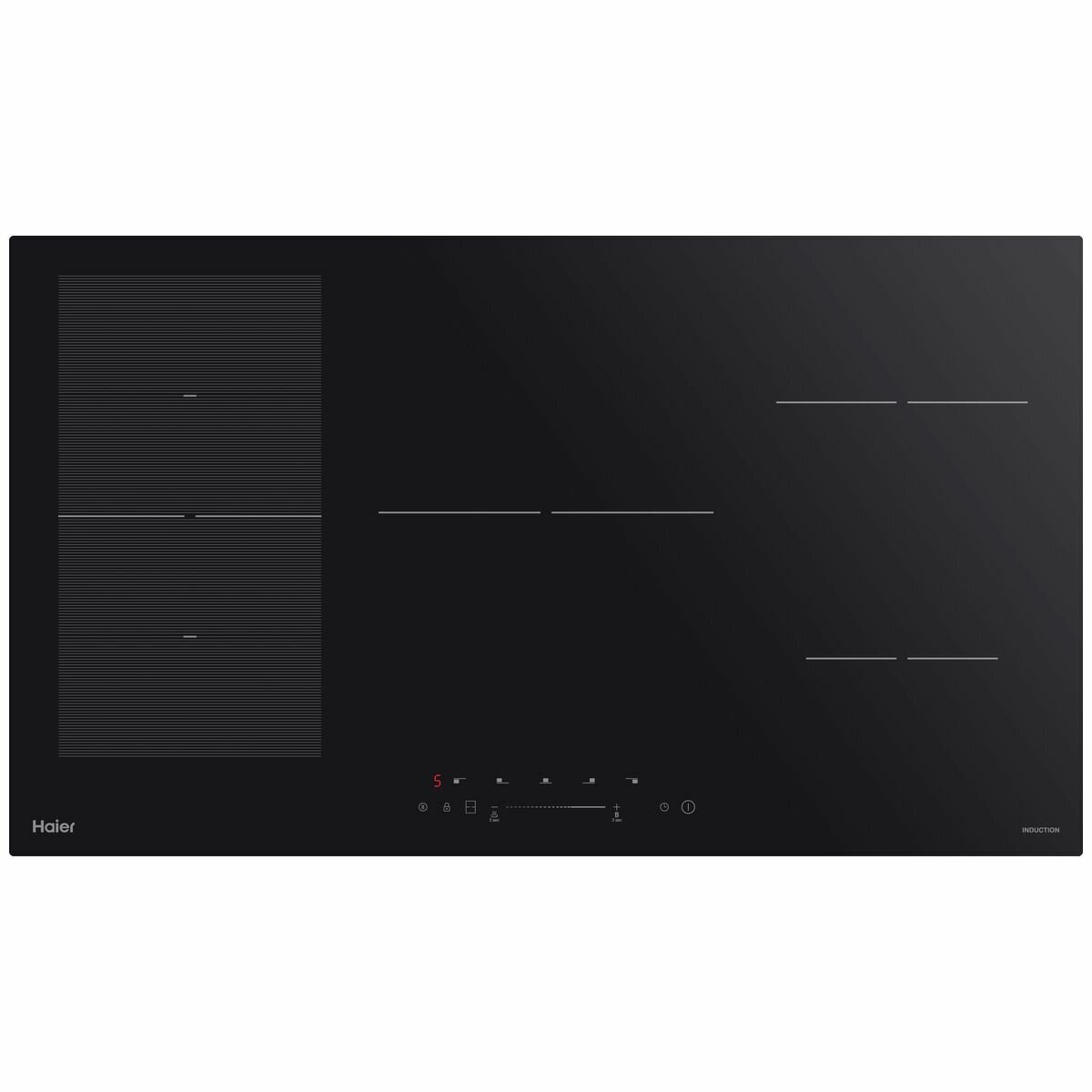 Haier 90cm Induction Cooktop Five Zones with Flexi Zone HCI905FTB3 hero image