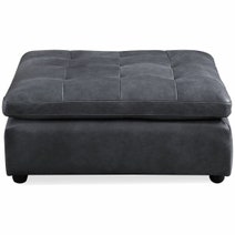 Kalona Milan Three Seater Charcoal Leather Lounge 19073-C hero image