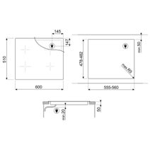 Smeg 60cm Linea Induction Cooktop SIM1644D hero image