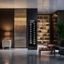 LeCavist 157 Bottle Single Zone Label View Wine Fridge LCS155VN1ZPRO hero image