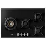 Asko 80cm Natural Gas 4 Burner Cooktop with Fusion Volcano Burner Black Ceramic Glass HG8843BGD1 hero image