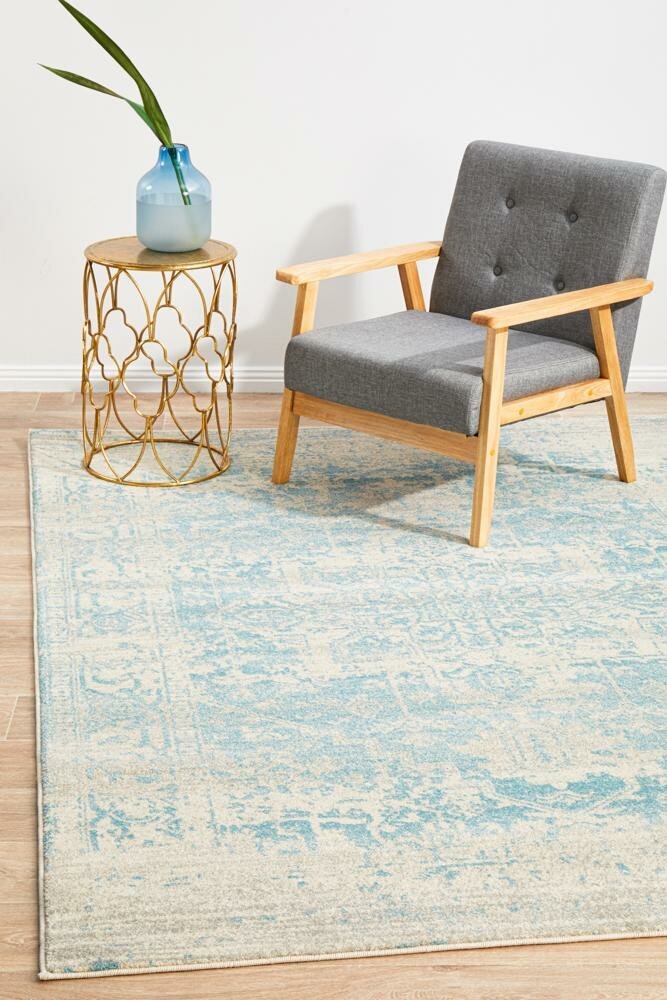 Rug Culture Evoke Oversize White Blue Rug 400X300CM - EVO-253-WBLU-400X300 hero image