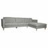 Ostro Esperence Three Seater Right Hand Chaise Sofa Steel U501SARHFCSXSHX image NaN