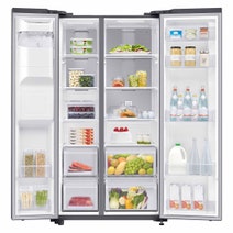 Samsung 635L Side by Side Fridge with Ice and Water Stainless Steel SRS674DLS hero image