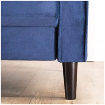 Zinus 3 Seater Sofa Mid-Century Velvet Couch Benton - Navy Blue AU-USSBTF-3NV hero image