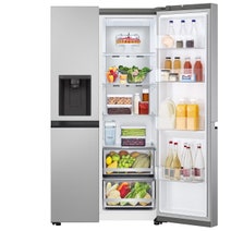 LG 635L Side by Side Fridge with Non-plumbed Ice & Water Dispenser Stainless Steel GS-N600PL hero image