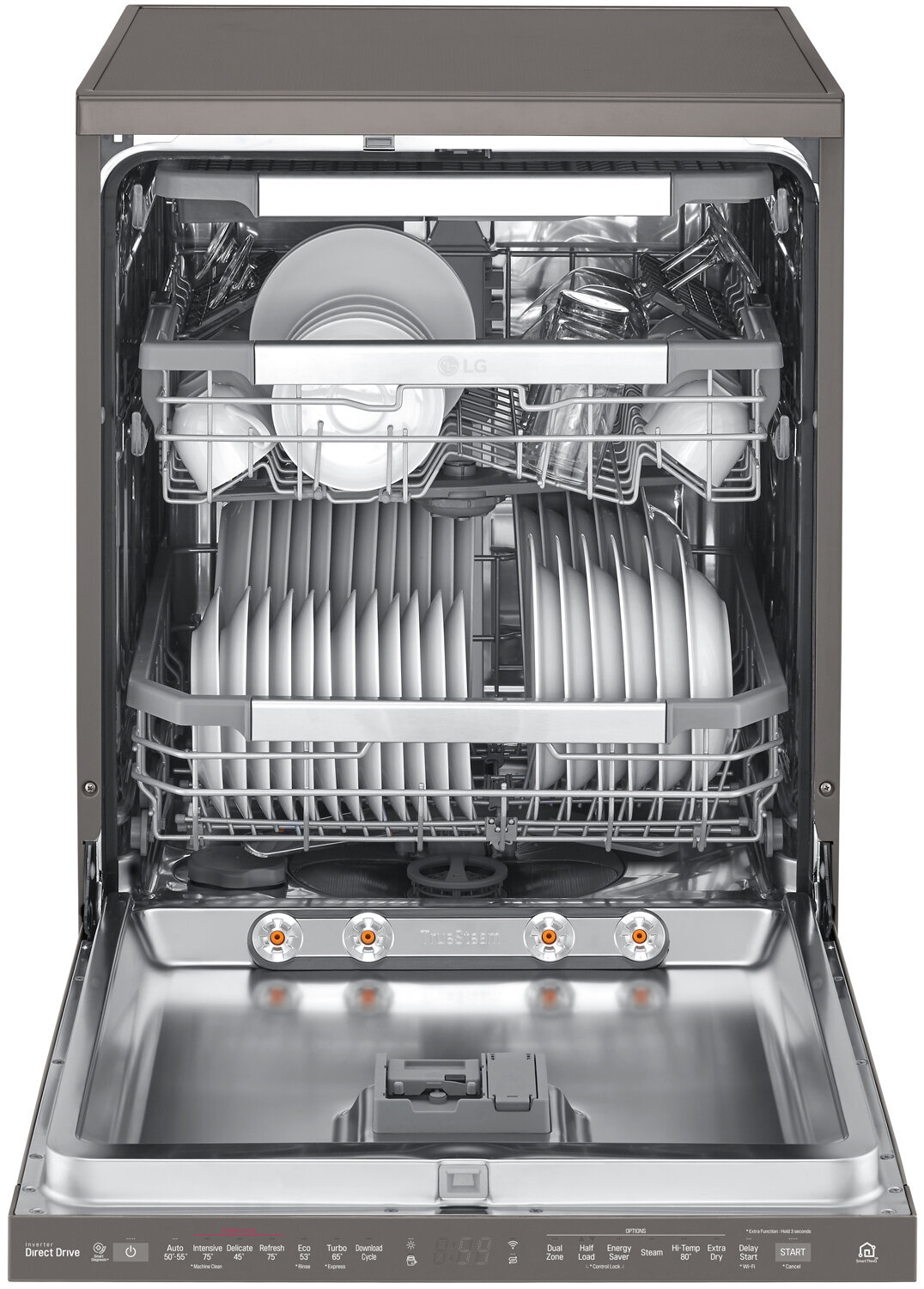 LG 15 Place QuadWash Dishwasher in Black Stainless Finish with