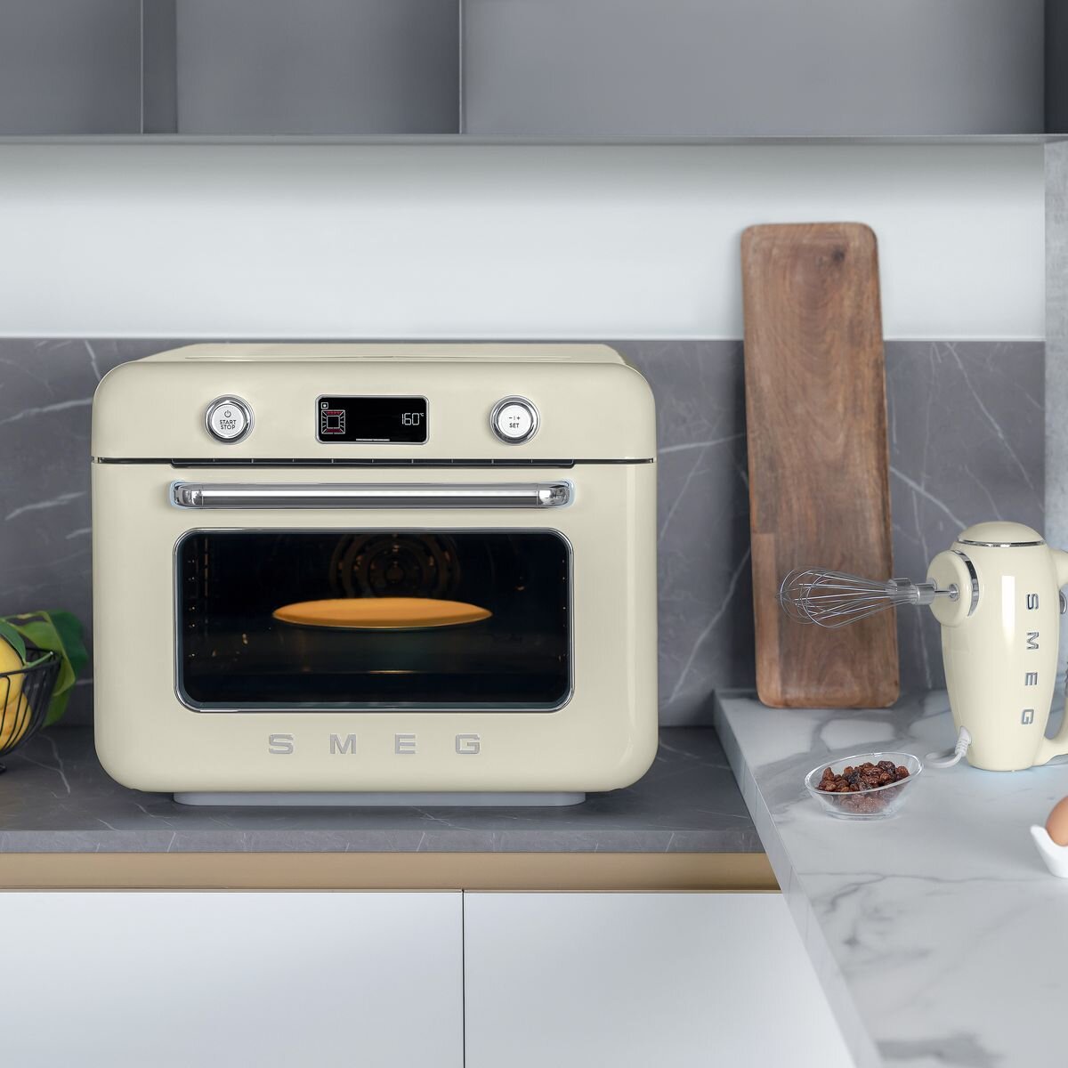 SMEG Retro Style Benchtop Combi-Steam Oven Cream COF01CRAU hero image
