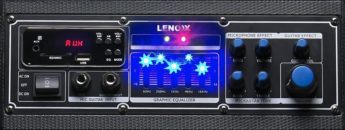 Lenoxx BT9377 Portable Bluetooth Speaker System with FM Radio