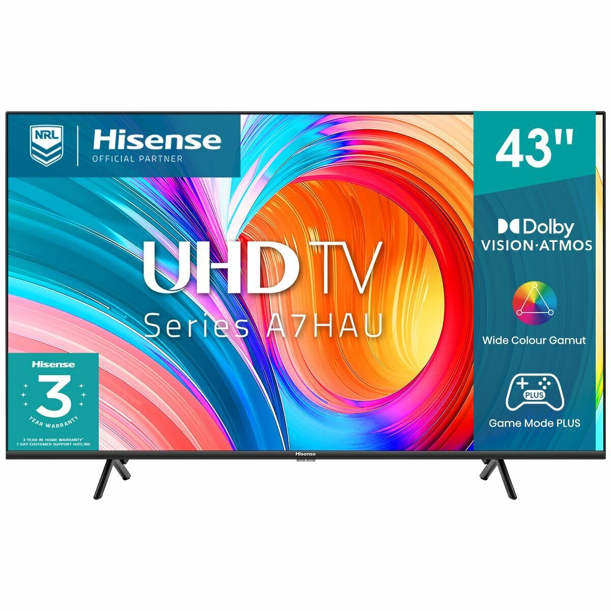 Hisense 43 Inch 4K UHD Smart TV 43A7HAU