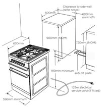 Westinghouse 60cm Dual Fuel Upright Oven- Stainless Steel WFE612SC hero image