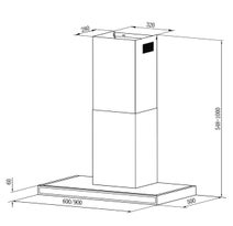 Brohn 60cm Wall Perimeter Canopy Rangehood BRR108600 hero image