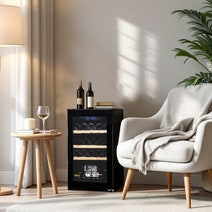 LeCavist 20 Bottle Wine Cabinet Single Zone Black LEK21PV hero image