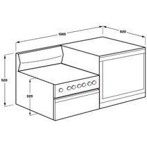 Westinghouse 110cm Elevated Electric Stove Right Hand Oven WDE143WCB-R hero image