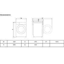 LG 8kg Series 3 Slim Front Load Washer with AI Wash WX3-1208W hero image