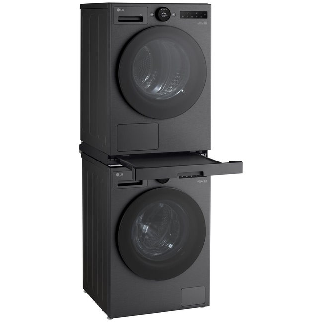 LG Washer+Dryer Stacking Kit with Shelf Matte Black STKIT-MB ...