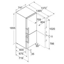 Liebherr Prime 423L Bottom Mount Refrigerator SmartSteel CBNSDH7653RH hero image