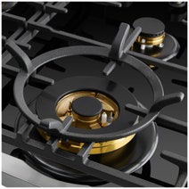 Omega 60cm Natural Gas Cooktop with Wok Burner Ceramic Glass Black OCGG604WB hero image