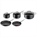 Tefal Jamie Oliver H9125S44 5 Piece Set, Hard Anodised Aluminium Induction