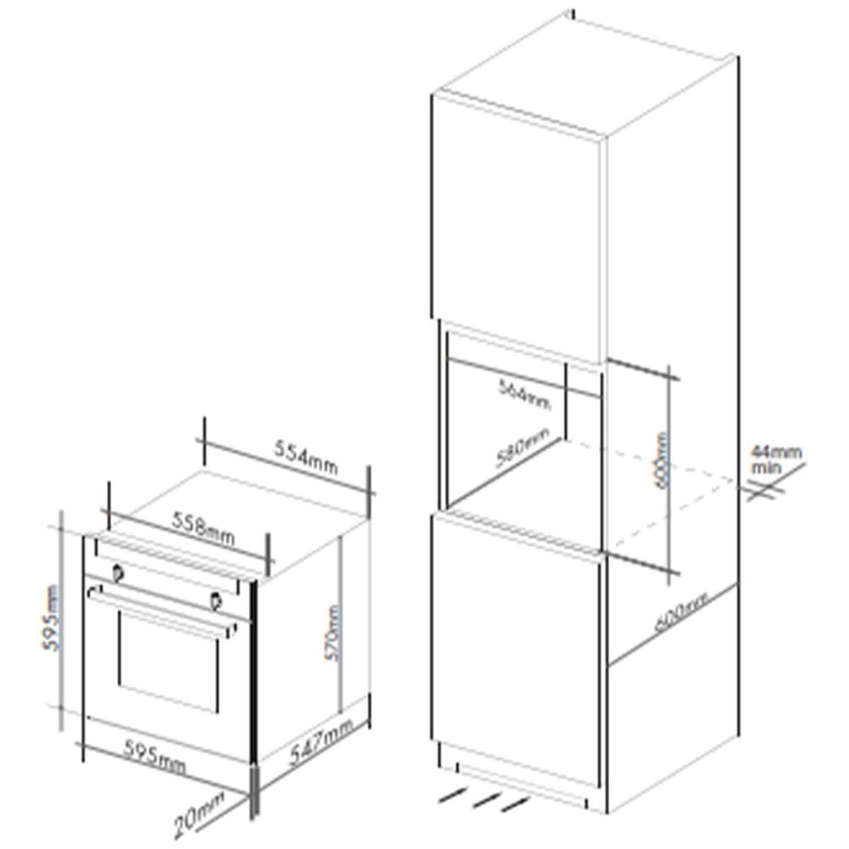 Artusi 60cm Pyrolytic White Built-In Oven CAO610WP image 4