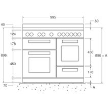 Bertazzoni 100cm Nero Heritage Series Induction Freestanding Oven HER105I3ENET hero image
