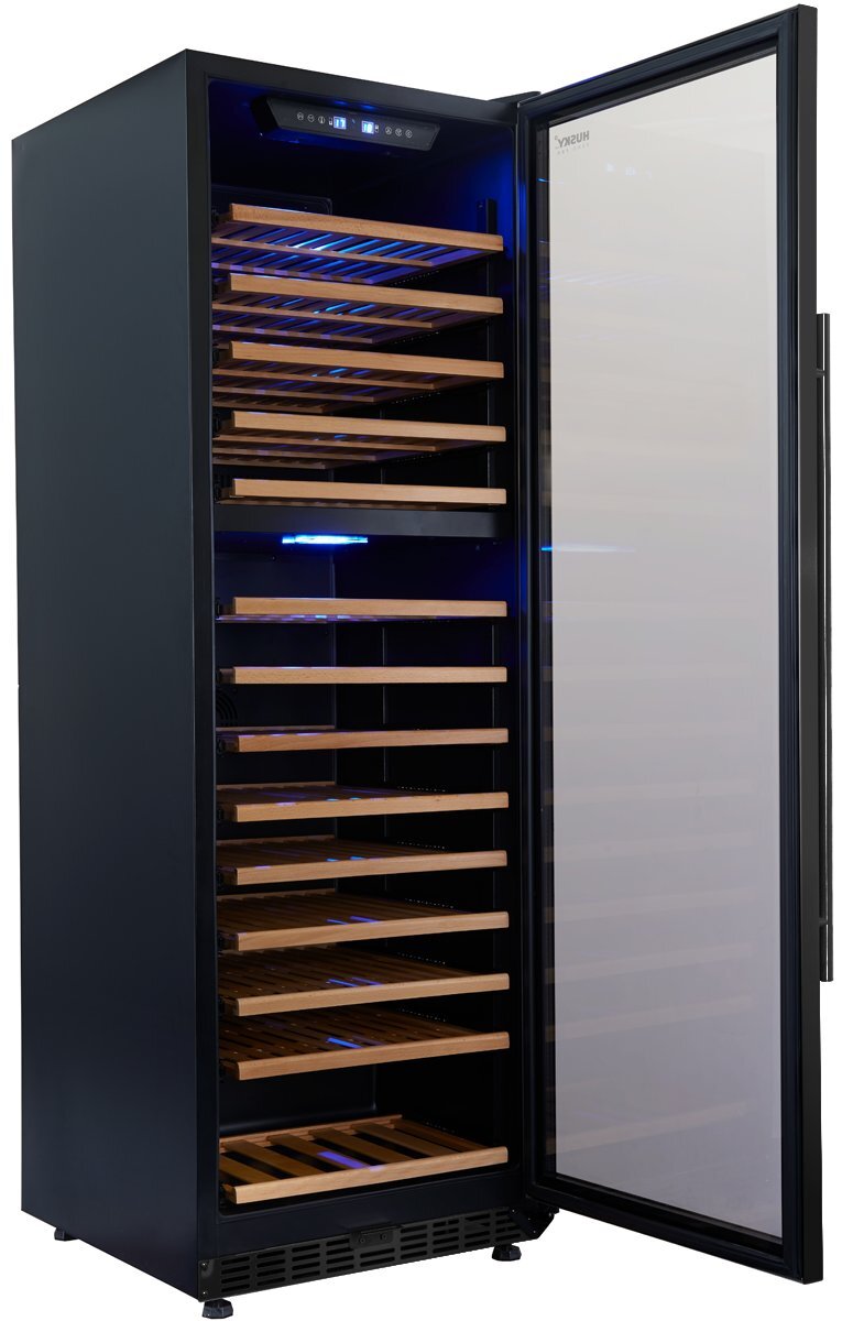 Husky 166 Bottle Dual Zone Wine Cabinet HUS-WC168D-BK-ZY hero image