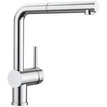 Blanco LINUS-S Pull Out Mixer Tap PVD Steel 526785 | Appliances Online