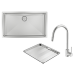 Abey Alfresco 700 Large Bowl Sink with Drain Tray and Gareth Ashton Pull Out Kitchen Mixer Tap FRA700T15 hero image