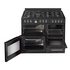 Artusi 100cm Dual Fuel Matte Black Freestanding Oven AFGR1047B image NaN