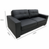 SILC Global Bari Two and Three Seater Lounge Suite PU Black 21001110 image NaN