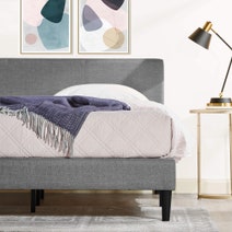 Zinus Liam Classic Home King Upholstered Bed Base Dark Grey AU-FPPPDG-12K hero image
