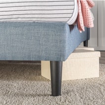 Zinus Liam Classic Home Queen Upholstered Bed Base Light Blue AU-FPPPLB-12Q hero image