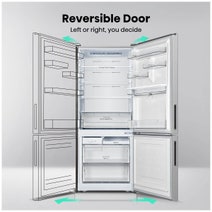 Hisense 415L Bottom Mount Fridge with Water Dispenser Stainless Steel HRBM419SW hero image
