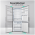 Hisense 415L Bottom Mount Fridge with Water Dispenser Stainless Steel HRBM419SW image NaN