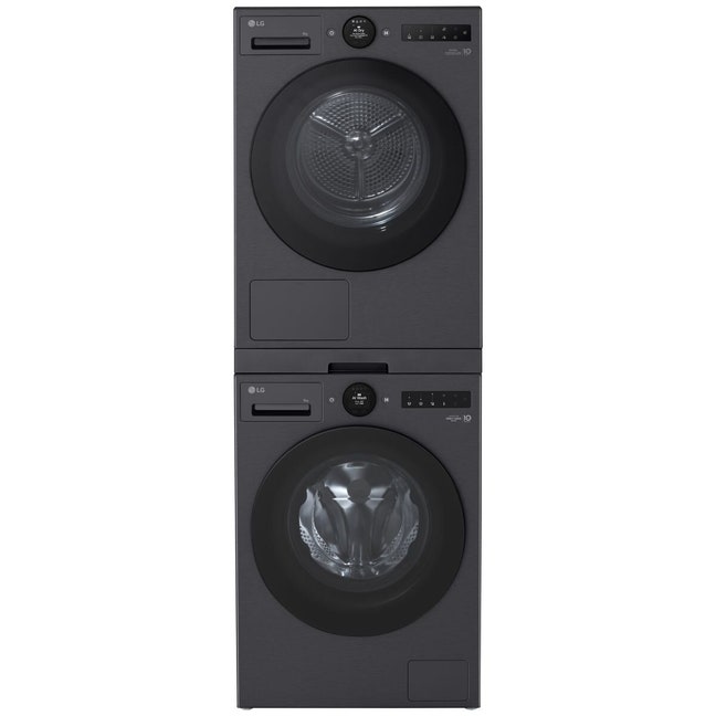 LG Washer+Dryer Stacking Kit with Shelf Matte Black STKIT-MB ...